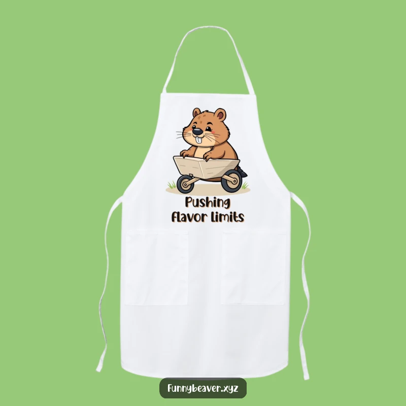 Funny Beaver Wheelbarrow Apron - Motivational Kitchen Gear