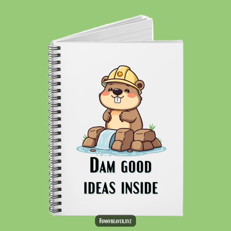 Funny Beaver Builder Notebook: Hilarious Hard Hat Journal for Ideas & Plans