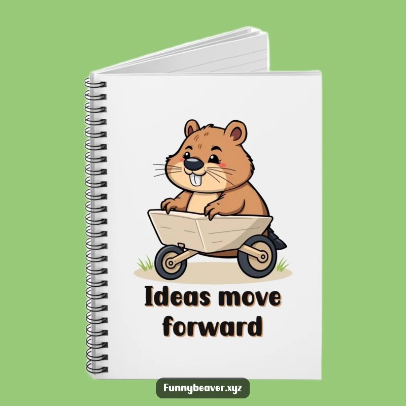 Funny Beaver Wheelbarrow Notebook - Journal Your Goals